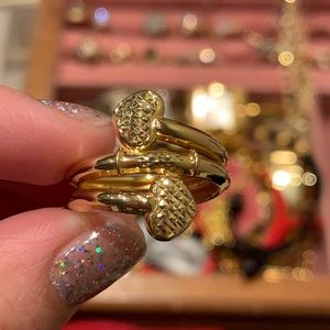 💍18k Solid Yellow Gold Ring Diamond Cut💍